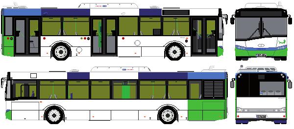 Autobus Solaris Urbino 12 O-2b p M-2p M-2 O-2b pb lb p O-2b I-1a, I-1b U-2