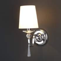 CHARLOTTE 61 P0109 CHROM / CHROME BIAŁY ABAŻUR / WHITE SHADE 6x40W E14 230V,
