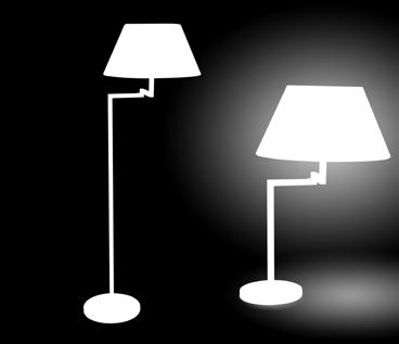 / CHROME BIAŁY ABAŻUR / WHITE SHADE 1x60W E27 230V, TKANINA