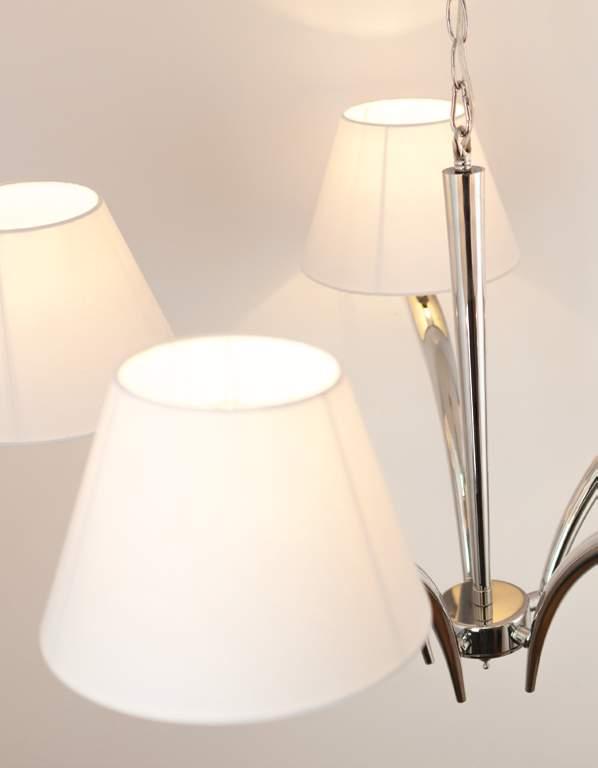 /, FABRIC CHROM / CHROME BIAŁY ABAŻUR / WHITE SHADE T0012 1x40W