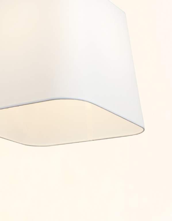BOSTON 161 W0202 1x40W E14 230V 1x3W LED 230V, TKANINA /, FABRIC BIAŁE / WHITE CHROM / CHROME W0203 CHROM / CHROME 1x3W LED 230V 46 37,5 8 21 18 P0227 BIAŁE/WHITE