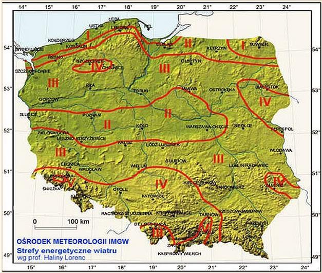 Możliwość wykorzystania energii wiatru jest jednak uwarunkowana położeniem geograficznym.