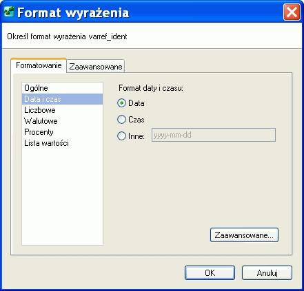. Rys 23. Format wyrażenia Wydruk jest gotowy do zapisu. Może się jednak zdarzyć np. podczas modyfikacji wydruku korekt, że Parametr CDN_DataNaWydruku jest niedostępny.