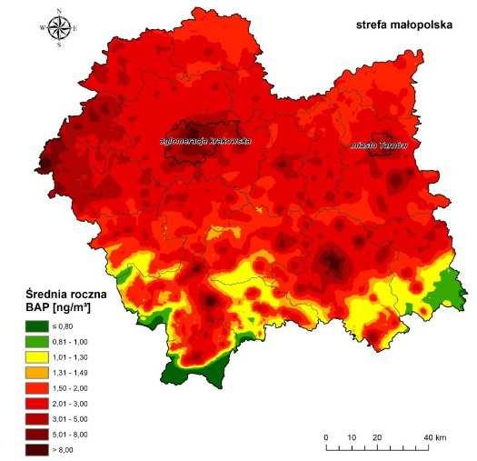 Pył zawieszony PM 2,5 strefa C. 6) Benzo[a]piren strefa C.