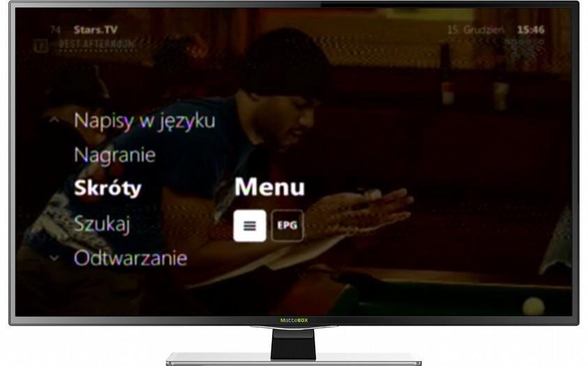 Wybór kanałów potwierdzamy przyciskiem OK Menu kontekstowe Najprostszy m sposobem na poruszanie się po menu oraz programach telewizyjnych jest menu kontekstowe.