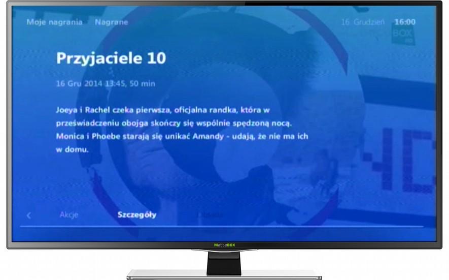Info-rozszerzone informacje o programie Za pomocą przycisku INFO można uzyskać rozszerzony opis danego programu.