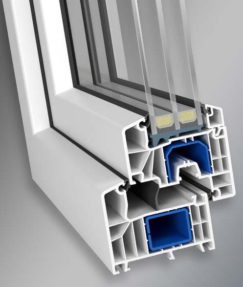 Okna i drzwi w tym systemie można wyposażyć w szereg różnorodnych dodatków okuciowych i szyb energooszczędnych.