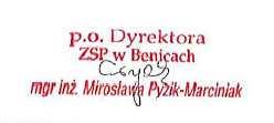 3. W ciągu 7 dni od dnia otrzymania pisemnego uzasadnienia odmowy przyjęcia, rodzic kandydata może złożyć do dyrektora ZSP w Benicach odwołanie od