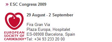pl ESC Congress 2009 Termin: 29 sierpnia - 2 września 2009 Miejsce: Barcelona, Spain Więcej: