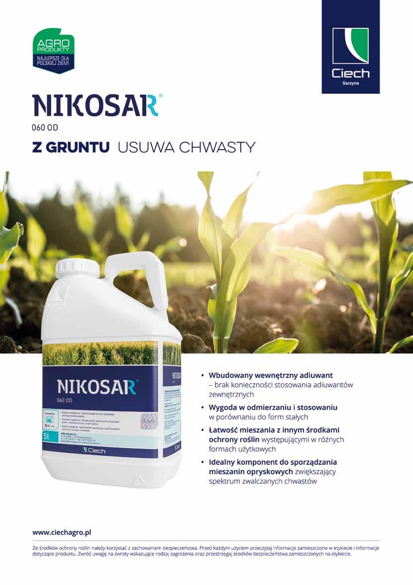 katalog agrotechniczny Kukurydza 09 Zwalczanie chwastów w kukurydzy rozwiązanie przedwschodowe i poprawki terbutylazyna, mezotrion, S-metolachlor Lumax, SE l/ha + Atpolan Soil Maxx 0, l/ha faza liści