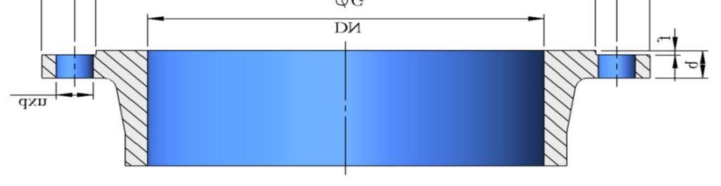 WYMIARY KOŁNIERZY FLANGE DIMENSIONS WYMIARY KOŁNIERZY DN100-DN1600 PN40 FLANGE DIMENSIONS DN100-DN1600 PN40 WYMIARY KOŁNIERZY PN40 PN40 FLANGE DIMMENSIONS DN D G f K dxn Ilość otworów Number of holes