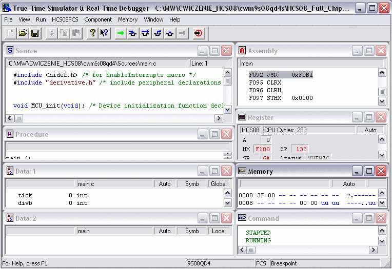 Krótka instrukcja obsługi debuggera HI-WAVE opracowano na podstawie: HI-WAVE Product Manual, Hiware, 1999 Marek Wnuk Wrocław, 2002-2012 1 Uruchamianie HI-WAVE W środowisku Code Warrior debugger