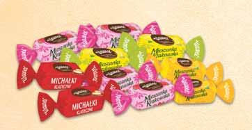 Cukierki Michałki, Trufle w czekoladzie, Mieszanka Krakowska, Zabajone Wawel; 17,90 zł/kg Kawa