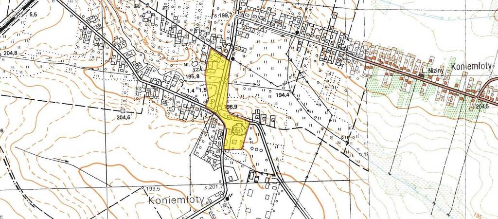 pl/ Obszar rewitalizacji w Koniemłotach Opracowanie własne na