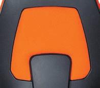 Construction of seat and back covered with intrusion-formed foam that guarantees durability and high resistance to deformation Plastic elements are available in a choice of 2 colours graphite or