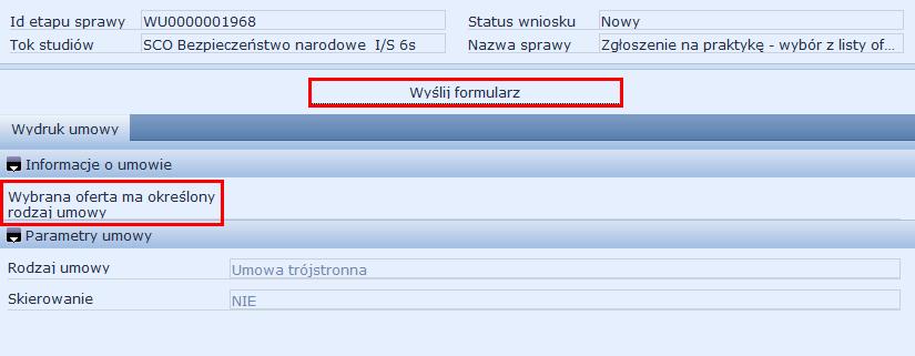 WSOWL_IS_JK_0_PRAKTYKI.doc Weronika Weronika Wyświetla się okno z powiadomieniem na którym klikamy [Tak] jeśli chcemy wysłać wniosek. Następnie klikany przycisk [Wybierz decyzję].