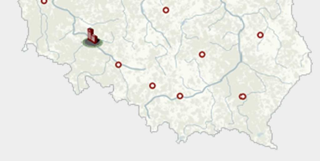 Szczecin Zielona Góra Poznań Trójmiasto Wrocław Bydgoszcz Łódź Katowice Kraków Olsztyn Białystok Warszawa Lublin Rzeszów Siedziba Spółki w Polsce Zakończone projekty: 21 Inwestycje: - w realizacji: 3