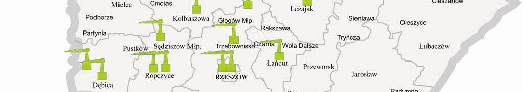 Koncentracja punktowych emitorów energetycznego spalania paliw ajwięcej zanieczyszczeń z punktowych źródeł energetycznego