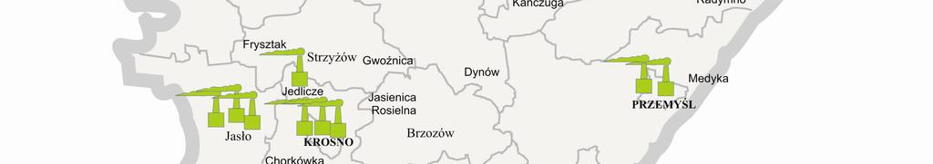 Roczna emisja zanieczyszczeń z punktowych źródeł energetycznego spalania paliw [Mg/rok] trefa O 2 O 2 CO pył miasto Rzeszów 183