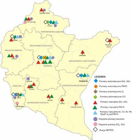 OCA JAKOŚCI POITRZA OJÓDZTI PODKARPACKIM ZA ROK 27 5 Kadm rok kalendarzowy 5 ng/m 3 ikiel rok kalendarzowy 2 ng/m 3 Ozon 8-godzin 12 µg/m 3 Okres wegetacyjny (1V-31VII) 18 µg/m 3 h II.