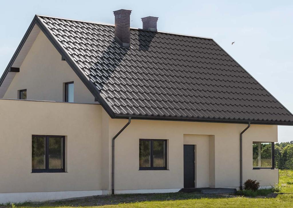 blachodachówki blachodachówki Blachodachówka REN jest pierwszą w naszej ofercie blachodachówką o pochylonym kształcie (przekrój