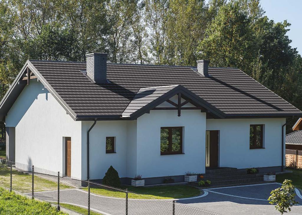 kształtem doskonale wpisuje się w nowoczesną i przemysłową zabudowę.