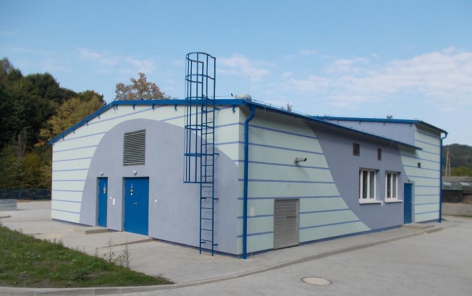 K4 PRZEBUDOWA SUW LUBACHÓW W ZAGÓRZU ŚLĄSKIM W dolnej części SUW wykonano budynek pompowni oraz zbiorniki zagęszczania