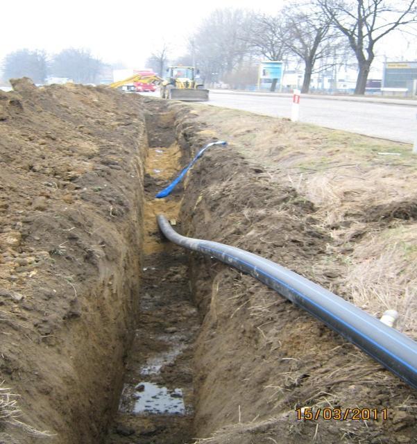 Wodociąg został wybudowany na terenie