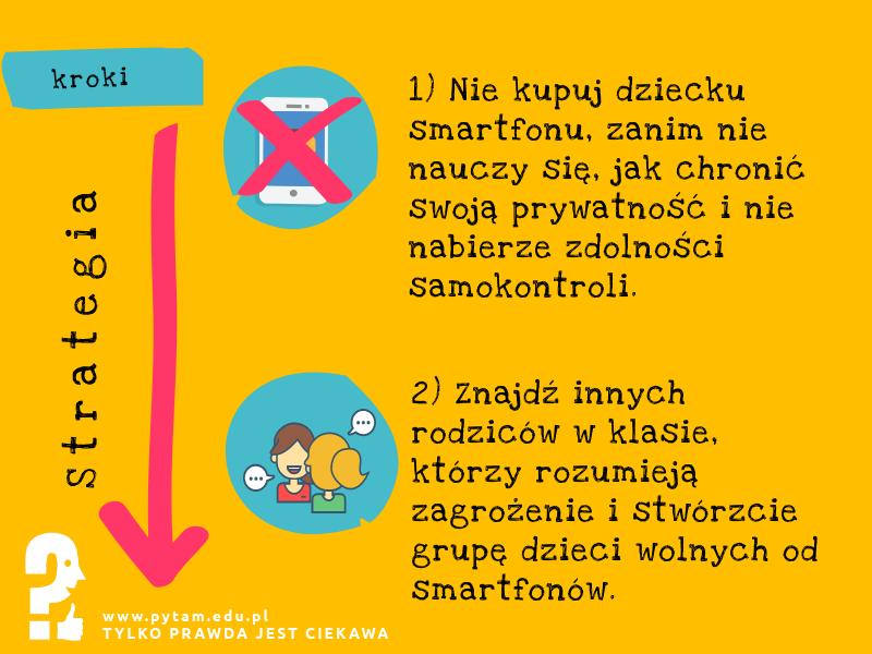 1) Nie kupuj dziecku smartfonu, zanim nie nauczy się chronić swoją prywatność i nie nabierze zdolności samokontroli. Kiedy to nastąpi?