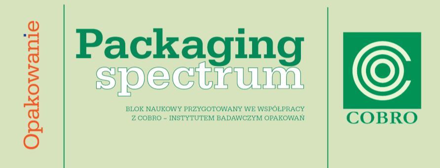 Nr 03/2018 (62) EKONOMIA I RYNEK Bohdan CZERNIAWSKI, COBRO Instytut Badawczy Opakowań ANALIZA AKTUALNEGO RYNKU OPAKOWAŃ Z TWORZYW SZTUCZNYCH W KRAJU I PROGNOZA JEGO DALSZEGO ROZWOJU Prezentowaną w