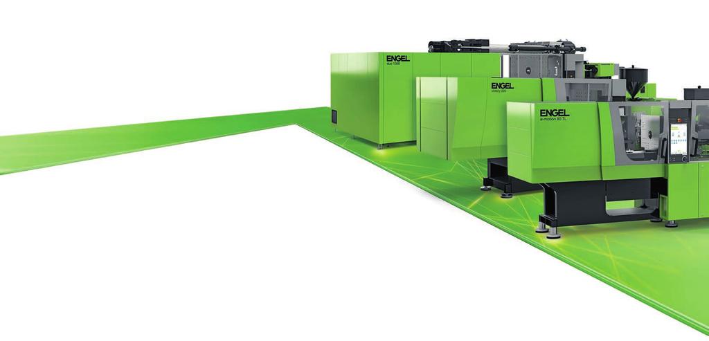 Wspólna sieć, większa wydajność smart production Rozwiązania smart production ENGEL, które łączą różne elementy procesu produkcyjnego, pozwalają uzyskać przejrzystość całego systemu.