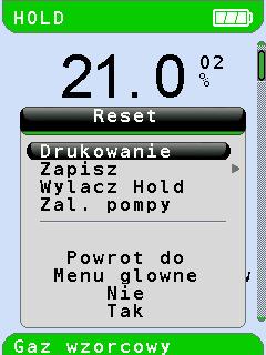 Wyłączanie urządzenia Aby wyłączyć analizator spalin należy wcisnąć przycisk włącz / wyłącz a następnie potwierdzić wciskając przycisk menu / enter.