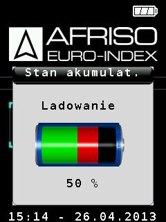 9 Akumulator 9.1 Praca na akumulatorze / ładowarce Podczas pracy na akumulatorze czas pracy analizatora w trybie ciągłego pomiaru zależy od wybranego trybu ekranu.