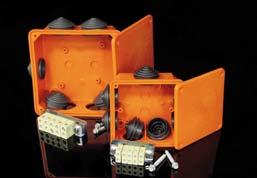 SYSTEMY ODPORNE NA DZIAŁANIE POŻARU 83 puszki elektroinstalacyjne w wykonaniu przeciwpożarowym - wysokonapięciowe kable numer pozycji wymiar 8135 PO 105 x 105 x 40 pomarańczowa RAL 2004 IP54 0,2