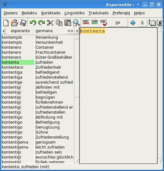 Dokumentaro de Programo Esperantilo 16 Vortaroj Rapida vortaro kiel flanka listo en redaktilo. Vi povas montri tiun vortaron per klako sur la " " butono en maldekstra flanko de redaktilo.