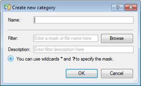 Kliknij przycisk OK, aby uzyskać nowy element na liście filtrów. Poprzez zaznaczenie/odznaczenie pola wyboru obok jego nazwy możesz wybrać czy będzie on używany czy też nie.