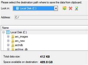 4. Na stronie Select Destination Path, określ dokładne miejsce, na które dane mają zostać skopiowane. 5.