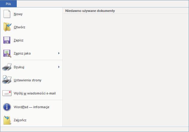 DRUKARKA DRUKOWANIE W ŚRODOWISKU WINDOWS Poniżej opisano przykładową procedurę drukowania w formacie dokumentów "WordPad", który jest standardowym programem systemu Windows.