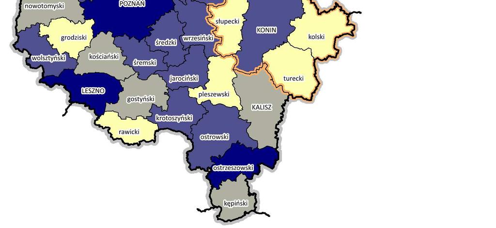 MIERNIKI SYNTETYCZNE - JAKOŚĆ PRZESTRZENI ANALIZOWANE WSKAŹNIKI: Drogi powiatowe i gminne o twardej nawierzchni na 100 km 2 Mieszkania nowe oddane do