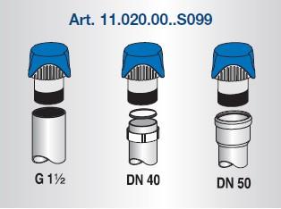 Napowietrzacze do instalacji kanalizacyjnych 11A0000 0099 Napowietrzacz DN 32 ❷ 11,70 14,39 11A0100 0099 Napowietrzacz DN 40 ❷ 11,70 14,39 11A0200 0099 Napowietrzacz DN 50 ❷ 11,70 14,39 11A0300 0099