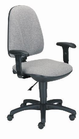 fotele i krzes³a biurowe Fotel Nitra - komfortowe siedzisko i ergonomicznie wyprofilowane oparcie - siedzisko i oparcie tapicerowane piank¹ oraz tkanin¹ z atestem trudnopalnoœci - funkcja swobodnego