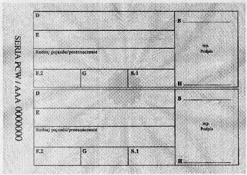 Strony od 1 do 11 Uwaga: 1) numer pozwolenia czasowego znajduje się na stronach: 1, 4, 5, 8, 9, 11 i 12; 2) oznaczenia