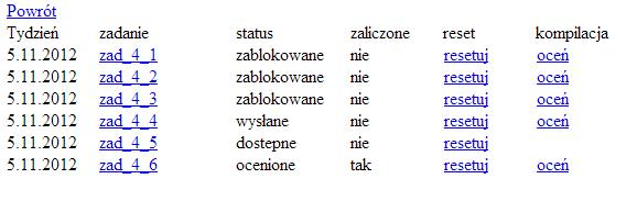 używany jest podczas sprawdzania wiedzy studenta z danego zagadnienia i potwierdzania autorstwa nadesłanych zadań.