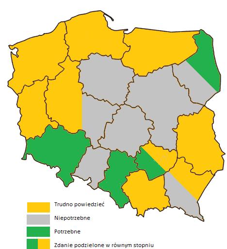 w województwach Opolskim, Mazowieckim, Kujawsko-Pomorskim oraz Łódzkim (mapa 1).