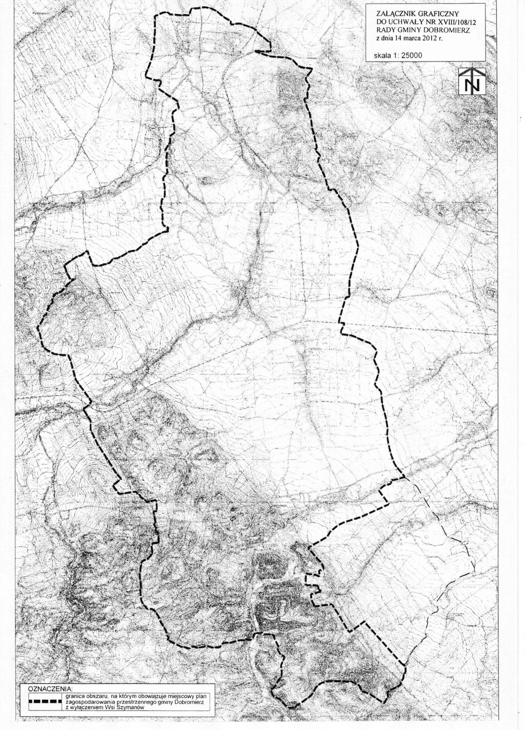 ZAŁĄCZNIK GRAFICZNY Do UCHwAŁY NR xvui/t08/l2 MDY CMINY DOBROMIEM zdnial4 marca2dlżr, skala 1: 25000 ::', ' t. -i'..'t 1 'a:r' 1-,+'-, *i,- :: >1:,. '.x '-r, inr.