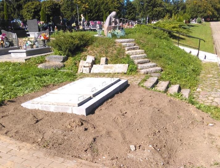 18. Budowa ossuarium na szczątki ludzkie na cmentarzu komunalny w Młynarach Inwestycja polegała na