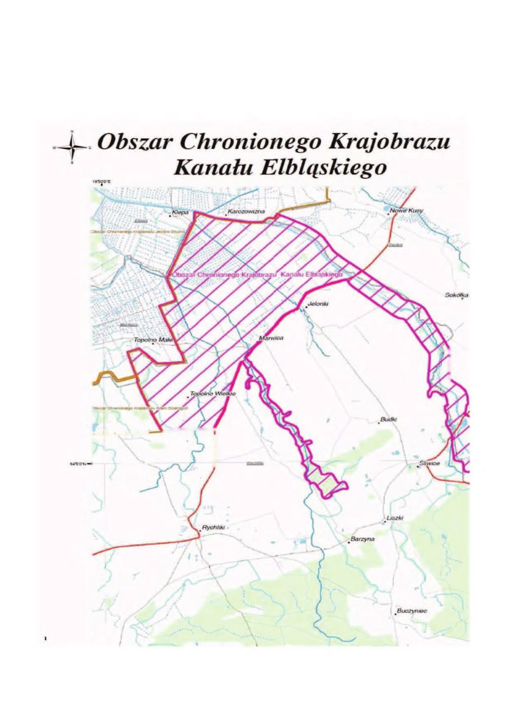 Mapa Obszaru Chronionego Krajobrazu