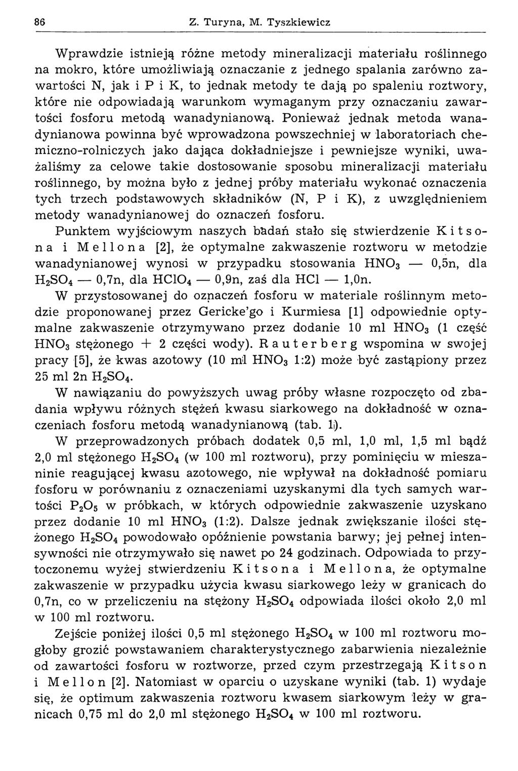 86 Z. Turyna, M.