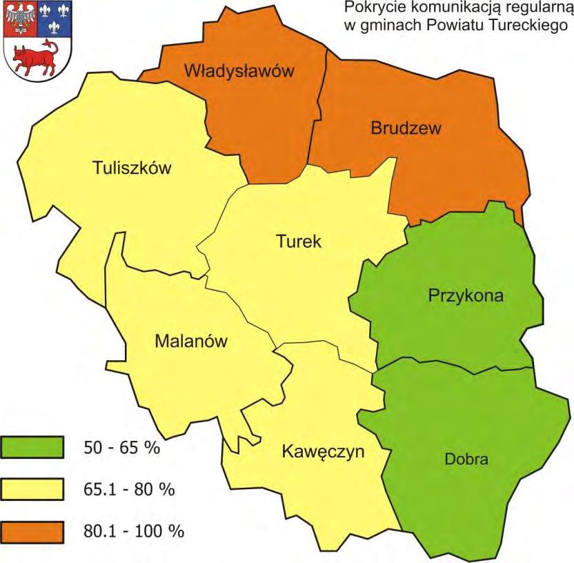 7 Turek 24 18 75,0% 6 25,0% 8 Turek - miasto 1 1 100,0% 0 0,0% 9 Władysławów 23 19 82,6% 4 17,4% RAZEM 217 162 74,7% 55 25,3% Tabela 149.