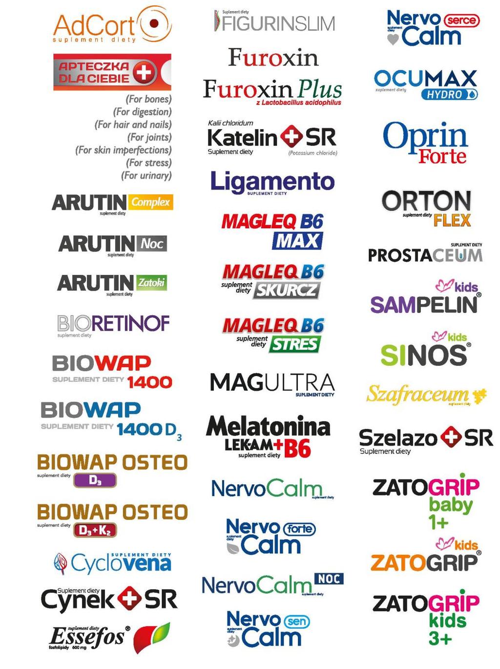 Nasza oferta suplementów diety składa się z ponad trzydziestu produktów w różnych formach - zarówno stałych, jak i płynnych.